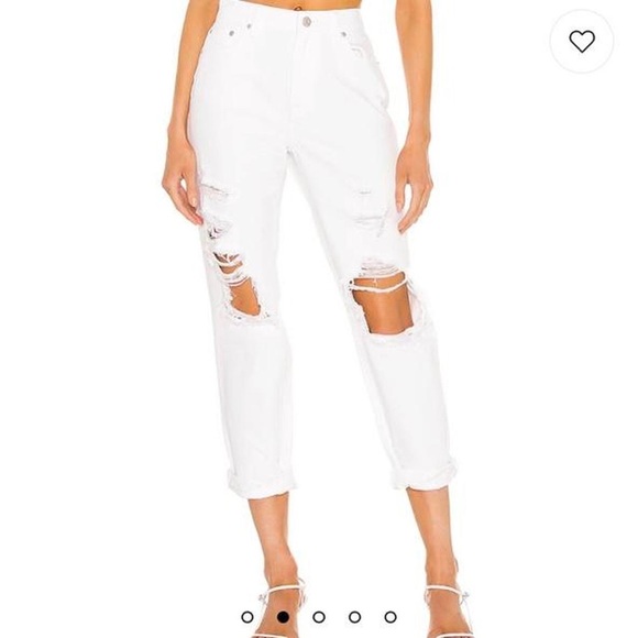 Pistola Presley High Rise Relaxed Roller Jean in Blizzard - Picture 2 of 3